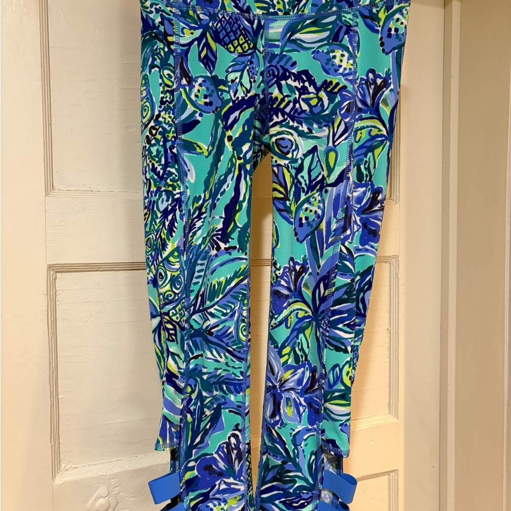Lilly Pulitzer Blue and Green Patterned Leggings